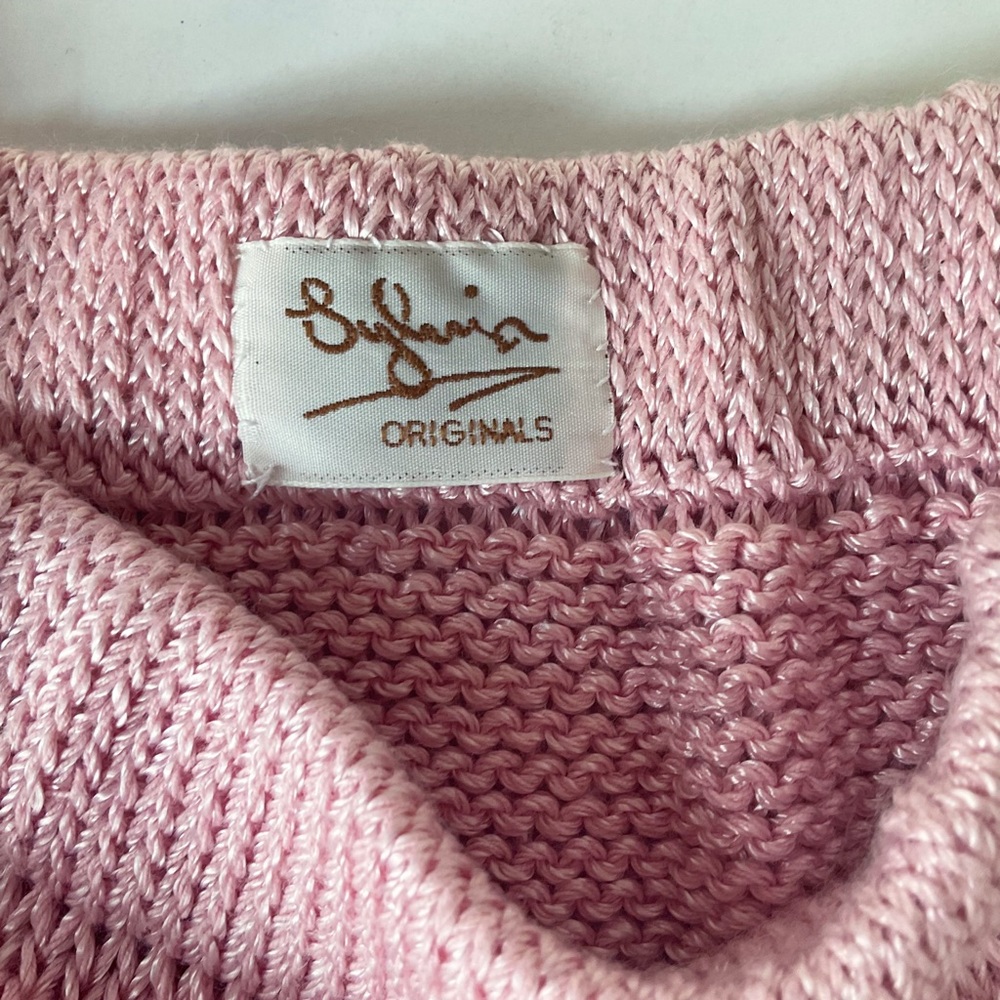 Vintage 1980’s Custom Knit Pink Two Piece Sweater and Skirt Set - Picture 15 of 15